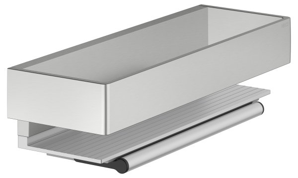 Keuco Edition 11 Shower Basket with Glass Wiper - Stainless Steel
