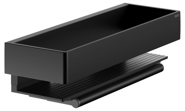 Keuco Edition 11 Shower Basket with Glass Wiper - Matt Black