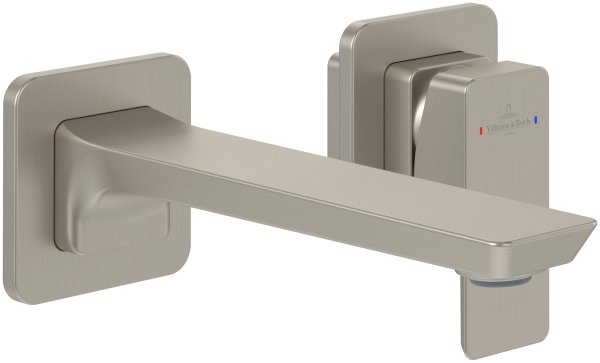 Villeroy & Boch Subway 3.0 Wall Mounted Single Lever Basin Mixer - Matt Brushed Nickel