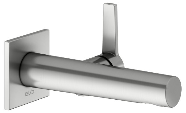Keuco Edition 11 Single Lever Mixer for Wall Mounting Extension 165mm - Stainless Steel