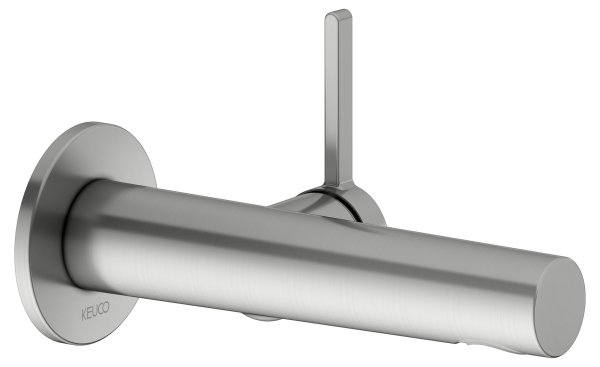 Keuco Edition 400 Single Lever Mixer Wall Mounted Extension 165mm - Stainless Steel