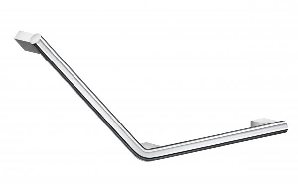 Smedbo Living Left Hand V-Shaped Grab Bar - Chromed Stainless Steel