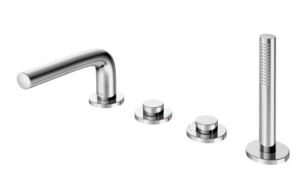 Keuco Edition 400 Bath Tub Mixer 4-Hole Bath Set Deck-Mounted Extension 180mm - Chrome