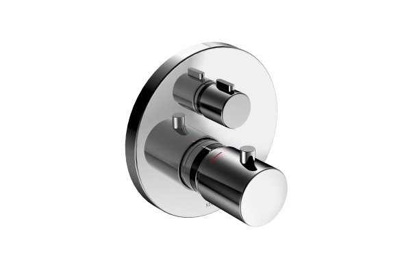Keuco Edition 400 Thermostatic Mixer Dn15/Dn20 W. Stop Valve And Diverter - Chrome