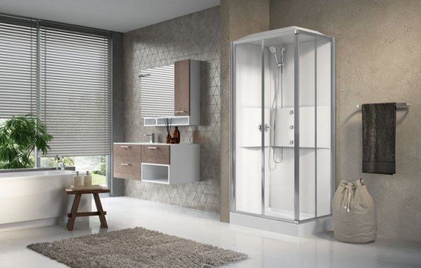 Novellini Media2.0 A90x70 Corner Entry Sliding Shower Enclosure