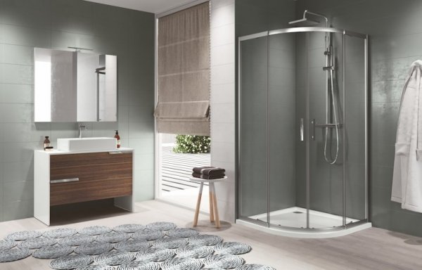 Novellini Zephyros R Double Door Offset Quadrant Shower Enclosure