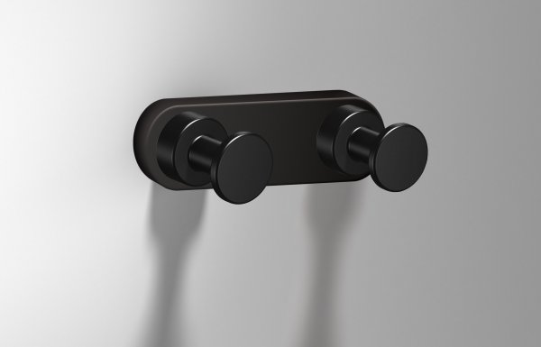 Origins Living Tecno Project Double Robe Hook - Black