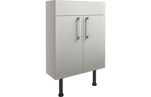 Purity Collection Aurora 600mm Slim Basin Unit - Light Grey Gloss