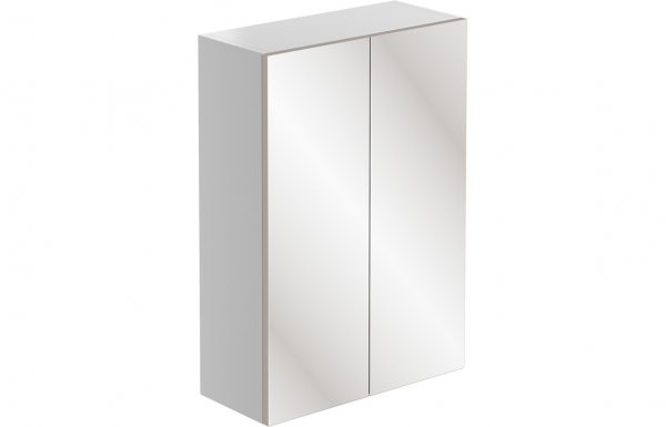Purity Collection Valento 500mm Mirrored Wall Unit - White Gloss