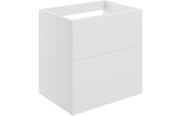 Purity Collection Statura 590mm Wall Hung 2 Drawer Basin Unit (No Top) - Matt White