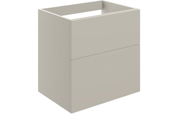 Purity Collection Statura 590mm Wall Hung 2 Drawer Basin Unit (No Top) - Matt Latte