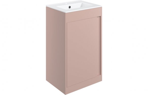 Purity Collection Elementi 510mm Floor Standing Unit Inc. Basin - Matt Antique Rose