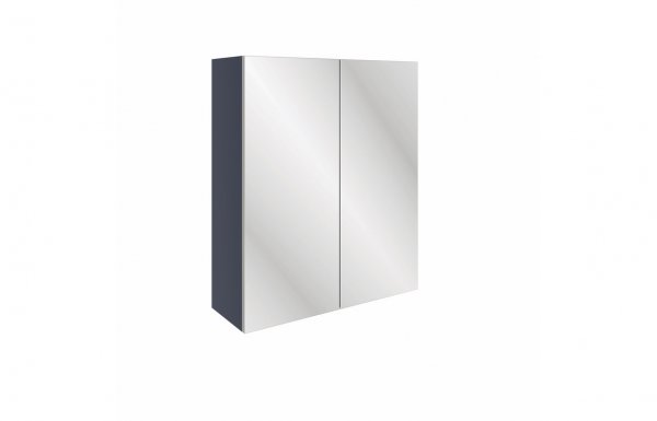 Purity Collection Valento 600mm Mirrored Wall Unit - Matt Indigo Blue