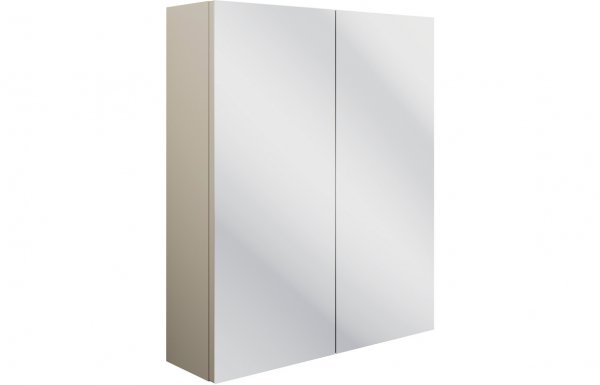 Purity Collection Belinda 600mm 2 Door Mirrored Wall Unit - Matt Latte