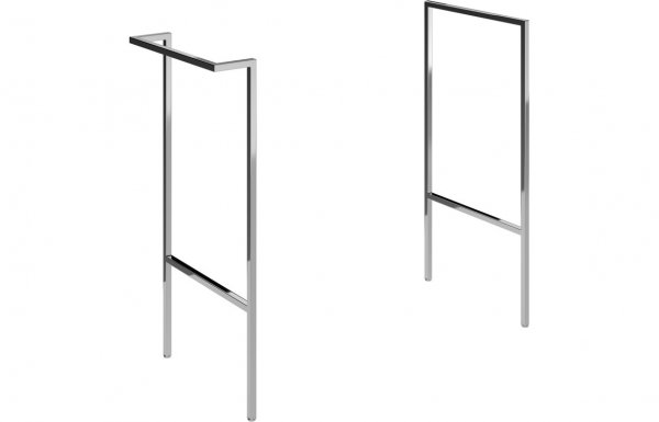 Purity Collection Statura Optional Frame with Integrated Towel Rail - Chrome