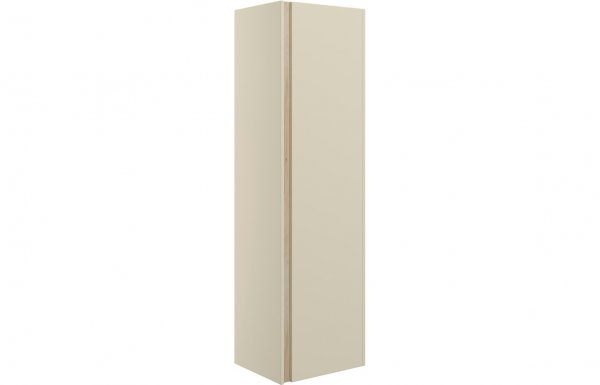 Purity Collection Diverge 350mm Wall Hung 1 Door Tall Unit - Matt Cotton & Oak Effect