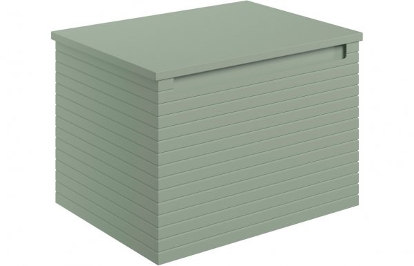 Purity Collection Accord 600mm Wall Hung 1 Drawer Basin Unit & Worktop - Matt Willow Green