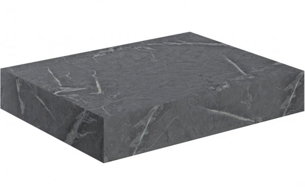 Purity Collection Naturel 600mm Wall Hung Basin Shelf - Grey Marble