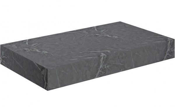 Purity Collection Naturel 800mm Wall Hung Basin Shelf - Grey Marble