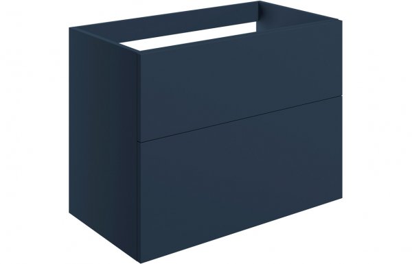 Purity Collection Statura 790mm Wall Hung 2 Drawer Basin Unit (No Top) - Matt Deep Blue