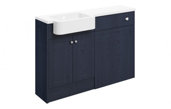 Purity Collection Belinda 1242mm Basin & Toilet Unit Pack (RH) - Indigo Ash