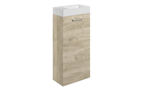 Purity Collection Volti 410mm Floor Standing 1 Door Basin Unit & Basin - Oak