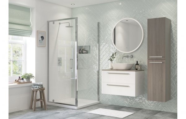 Purity Collection Brendix 900mm Side Panel - Chrome