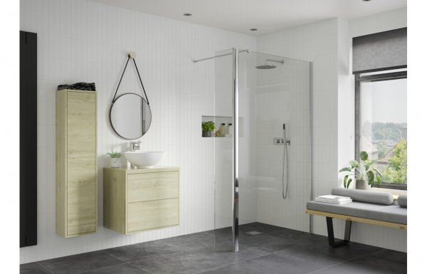 Purity Collection Icona Optional 330mm Rotatable Wetroom Panel (Retrofit) - Chrome