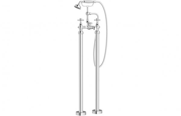 Purity Collection Terni Floor Standing Bath/Shower Mixer & Shower Kit - Chrome