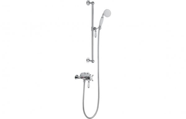 Purity Collection Hadley Shower Pack One - Concentric Single Outlet Shower Valve & Riser Kit - Chrome