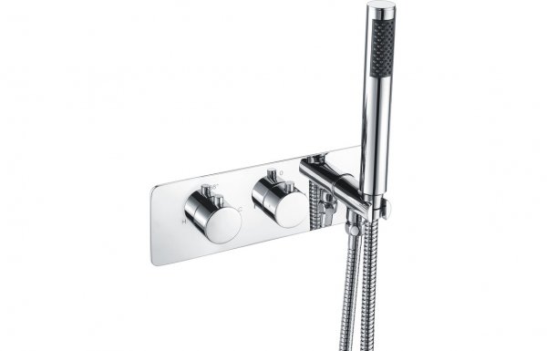 Purity Collection Selene Thermostatic Two Outlet Shower Valve w/Handset - Chrome