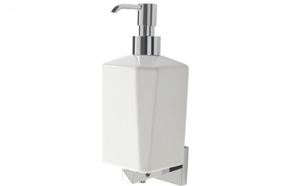Purity Collection Vito Wall Mounted Soap Dispenser - Chrome/White