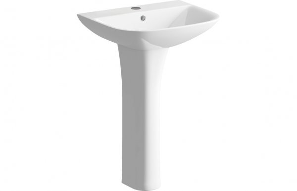 Purity Collection Forestglow 560x450mm 1 Tap Hole Basin & Full Pedestal (Boxed)