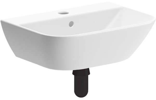 Purity Collection Forestglow 450x320mm 1 Tap Hole Cloakroom Basin & Black Bottle Trap