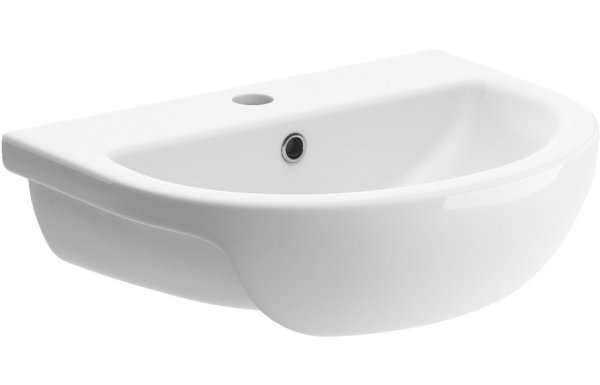 Purity Collection Vineyard 500mm 1 Tap Hole Semi Recessed Basin