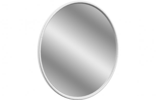 Purity Collection Lucio 550x550mm Round Mirror - Satin White Ash