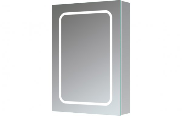 Purity Collection Mika 500mm 1 Door Front-Lit LED Mirror Cabinet