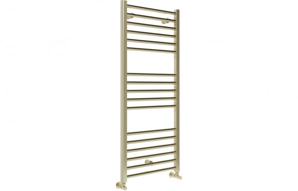 Purity Collection Gradia Straight 30mm Ladder Radiator 500 x 1200mm - Brushed Brass