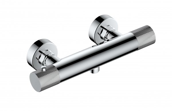 RAK Amalfi Wall Mounted Exposed Thermostatic Bar - Chrome