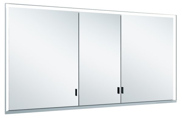 Keuco Royal Lumos 1400 x 735 x 130mm Recessed Mirror Cabinet - Anodised Silver