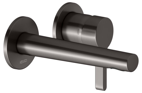 Keuco Edition 400 Single Lever Mixer Wall Mounted Extension 165mm - Brushed Titanblack