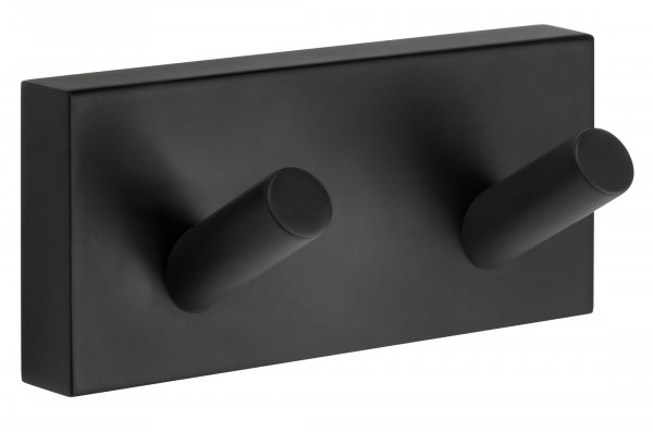 Smedbo House Double Towel Hook - Black