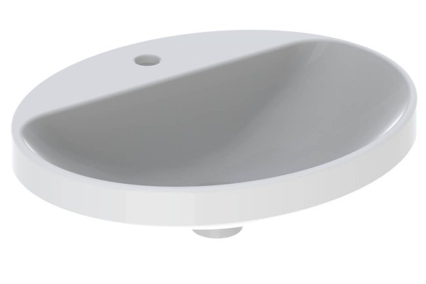 Geberit VariForm 600mm Oval 1 Tap Hole Countertop Basin - No Overflow