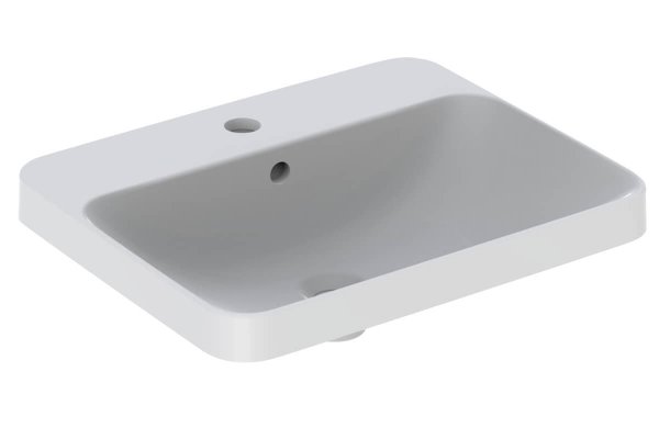 Geberit VariForm 550mm Rectangular 1 Tap Hole Countertop Basin - With Overflow