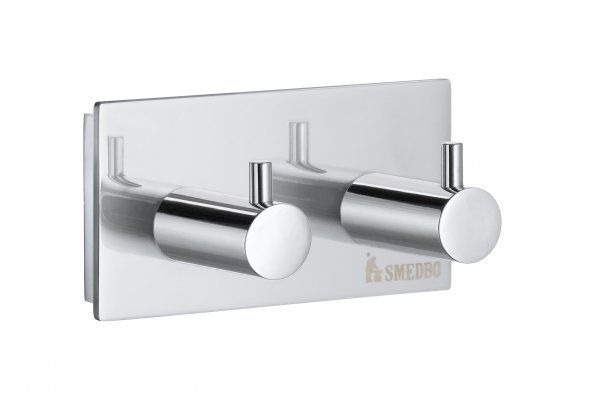 Smedbo Pool Double Towel Hook - Chrome