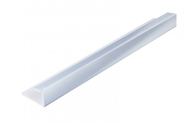 Zest Pvc End U Cap Trims for Use with 1000/10mm Panels - 2400mm x 11mm - Silver