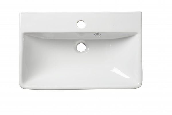 Tavistock Aerial 550mm Slim Depth Square Semi-Countertop Basin
