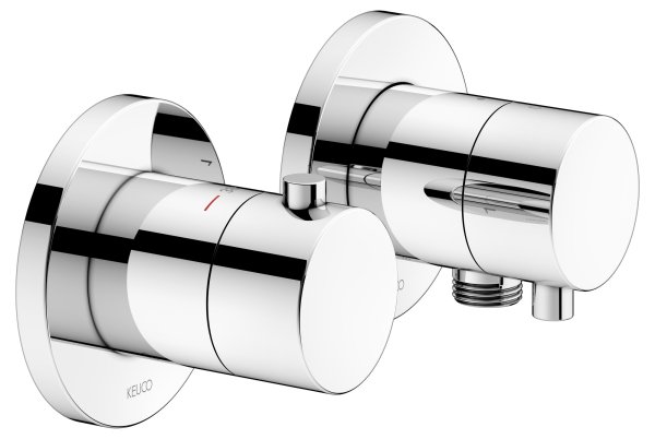 Keuco Edition 400 Thermostatic Mixer Set 2-Way With Wall Outlet for Shower Hose - Chrome