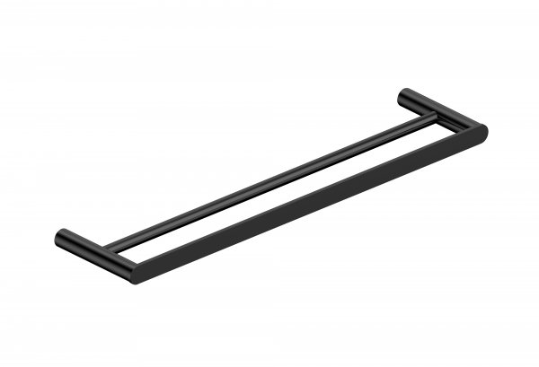 RAK Petit Round 450mm Double Towel Bar - Black