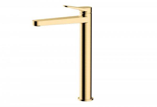 RAK Petit Round Tall Basin Mixer - Gold